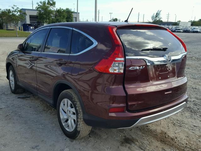 3CZRM3H56GG702031 - 2016 HONDA CR-V EX BURGUNDY photo 3