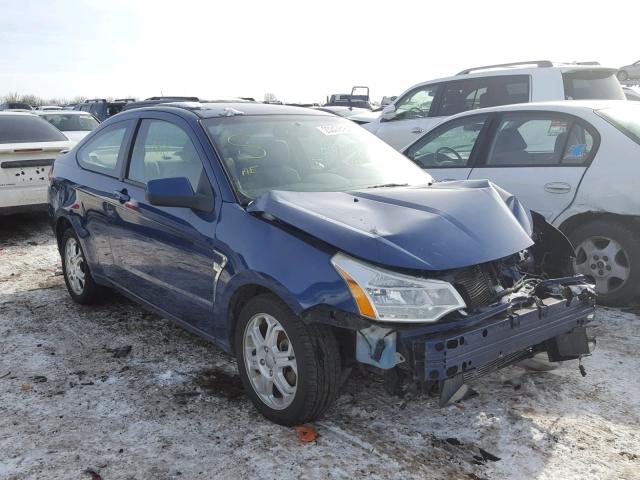 1FAHP33N78W265973 - 2008 FORD FOCUS SE BLUE photo 1