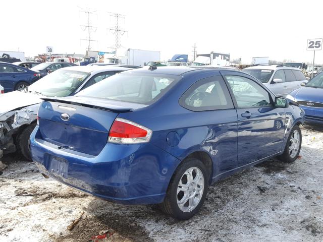 1FAHP33N78W265973 - 2008 FORD FOCUS SE BLUE photo 4