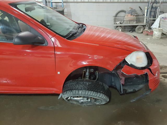 1G1AK55F567881800 - 2006 CHEVROLET COBALT LS RED photo 9