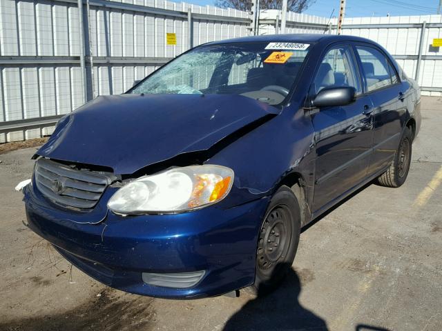 1NXBR32E73Z023468 - 2003 TOYOTA COROLLA BLUE photo 2