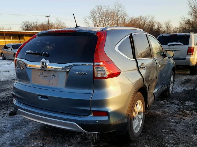 2HKRM4H76FH681619 - 2015 HONDA CR-V EXL GRAY photo 4