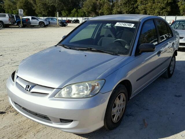 2HGES16345H561894 - 2005 HONDA CIVIC DX V SILVER photo 2