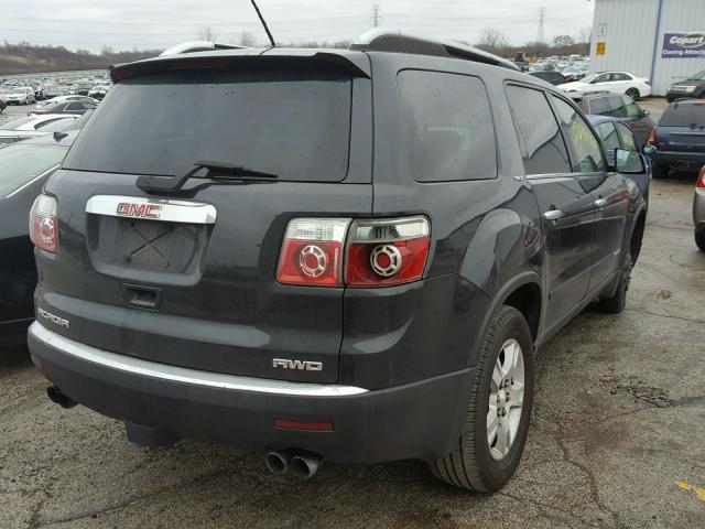 1GKEV23798J254621 - 2008 GMC ACADIA SLT BLACK photo 4