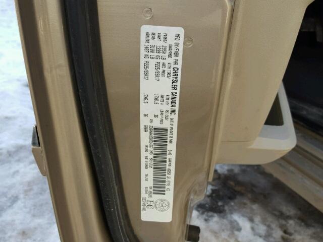 2D8HN44X59R514207 - 2009 DODGE GRAND CARA TAN photo 10