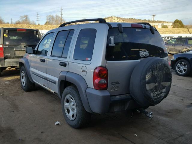 1J4GL48K03W645097 - 2003 JEEP LIBERTY SP SILVER photo 3