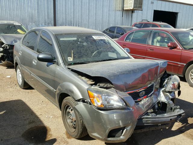 KNADH4A35A6673159 - 2010 KIA RIO LX GRAY photo 1