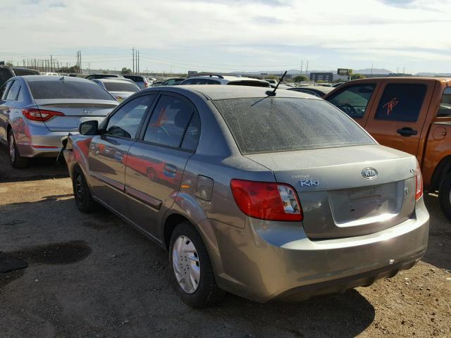 KNADH4A35A6673159 - 2010 KIA RIO LX GRAY photo 3