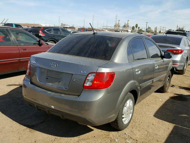 KNADH4A35A6673159 - 2010 KIA RIO LX Մոխրագույն լուսանկար 4