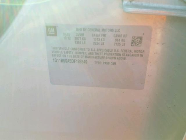 1G11B5SA5DF186549 - 2013 CHEVROLET MALIBU LS BURN photo 10