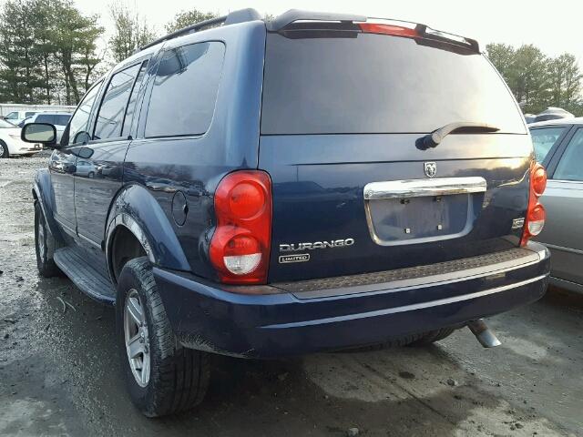 1D4HB58D64F120800 - 2004 DODGE DURANGO LI BLUE photo 3