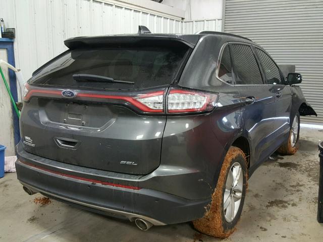 2FMPK3J87GBB26875 - 2016 FORD EDGE SEL GRAY photo 4