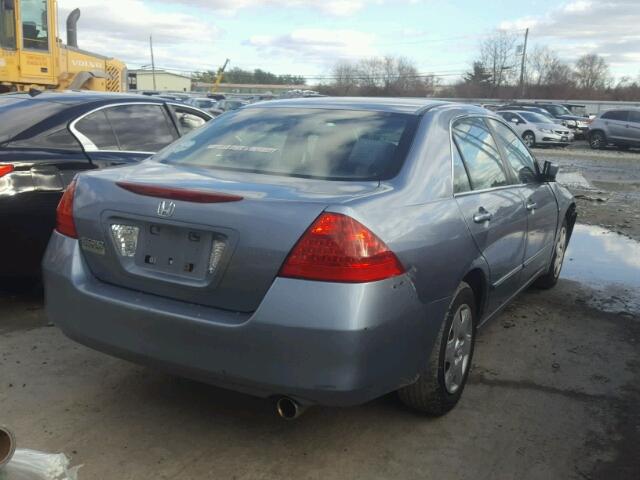 1HGCM56477A076815 - 2007 HONDA ACCORD LX BLUE photo 4