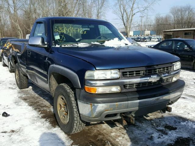 1GCGK24U8YE121259 - 2000 CHEVROLET SILVERADO BLUE photo 1