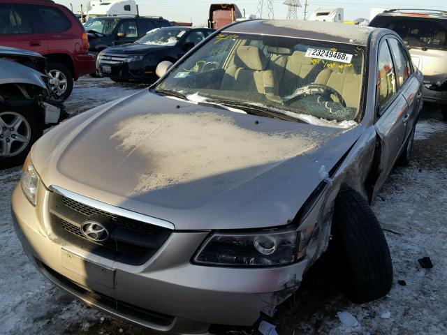 5NPET46C86H055426 - 2006 HYUNDAI SONATA GL TAN photo 2