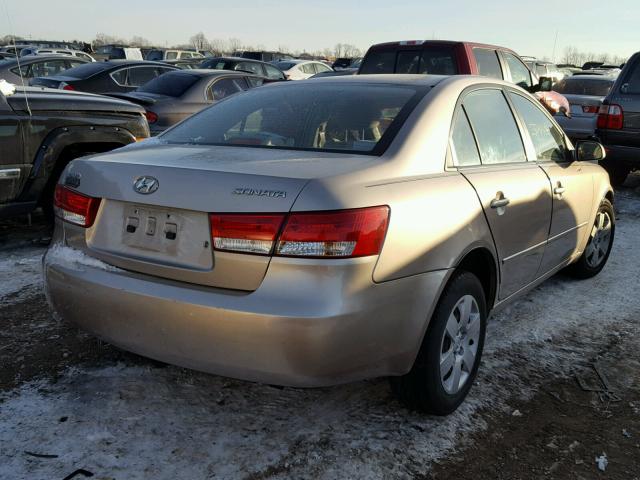 5NPET46C86H055426 - 2006 HYUNDAI SONATA GL TAN photo 4