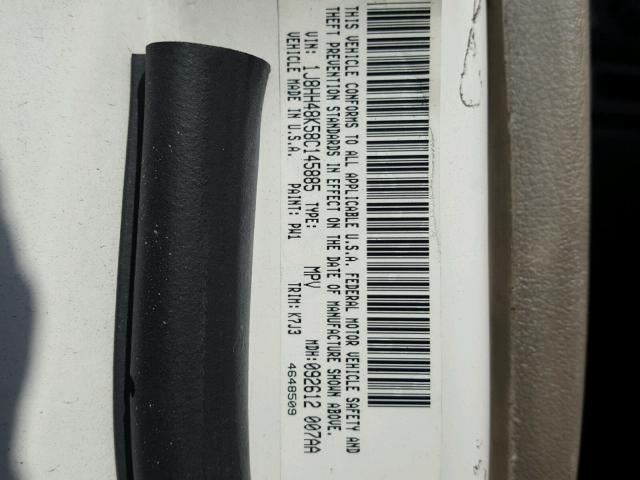 1J8HH48K58C145885 - 2008 JEEP COMMANDER WHITE photo 10