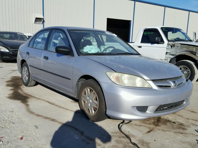 1HGES16305L017637 - 2005 HONDA CIVIC DX V SILVER photo 1