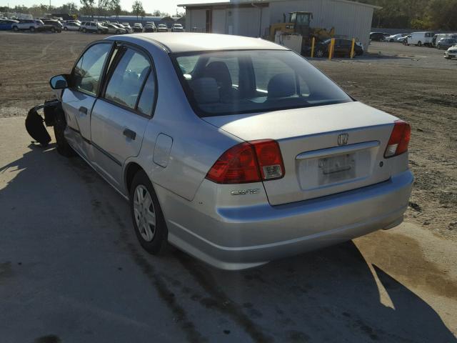 1HGES16305L017637 - 2005 HONDA CIVIC DX V SILVER photo 3