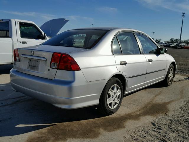 1HGES16305L017637 - 2005 HONDA CIVIC DX V SILVER photo 4