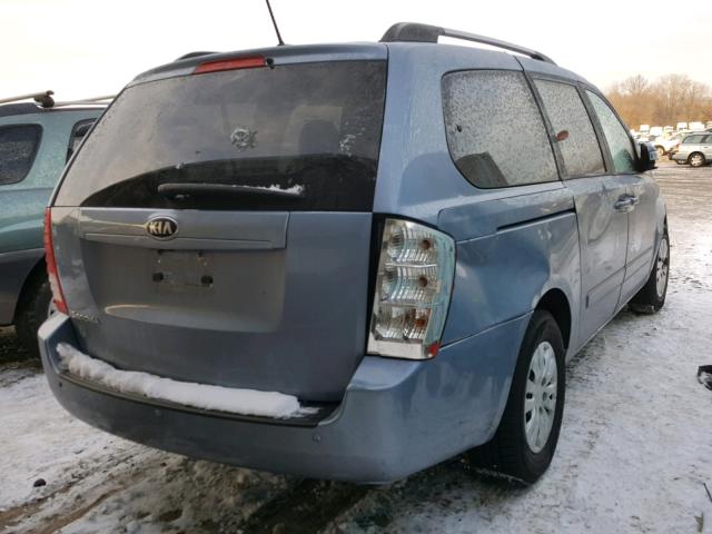 KNDMG4C79E6582374 - 2014 KIA SEDONA LX BLUE photo 4