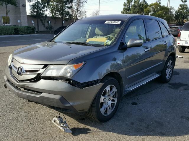 2HNYD28407H501075 - 2007 ACURA MDX TECHNO GRAY photo 2