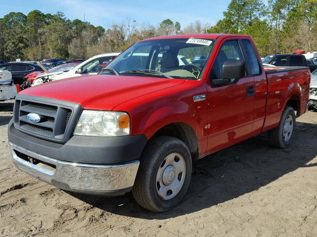 1FTRF12248KF00530 - 2008 FORD F150 RED photo 2