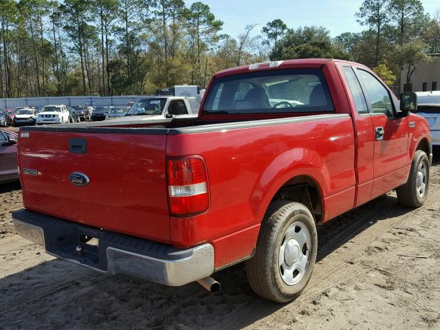 1FTRF12248KF00530 - 2008 FORD F150 RED photo 4