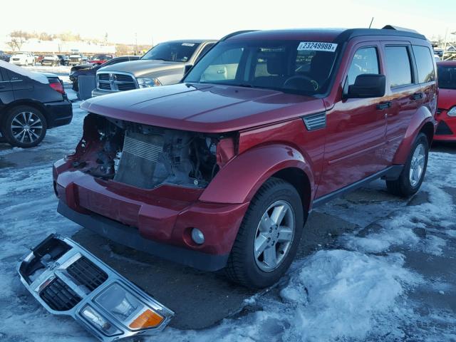 1D8GU28K98W178259 - 2008 DODGE NITRO SXT RED photo 2