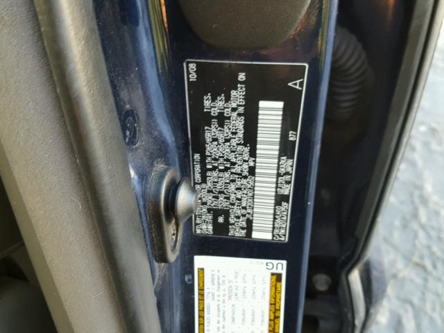 JTJBT20X190175652 - 2009 LEXUS GX 470 BLUE photo 10