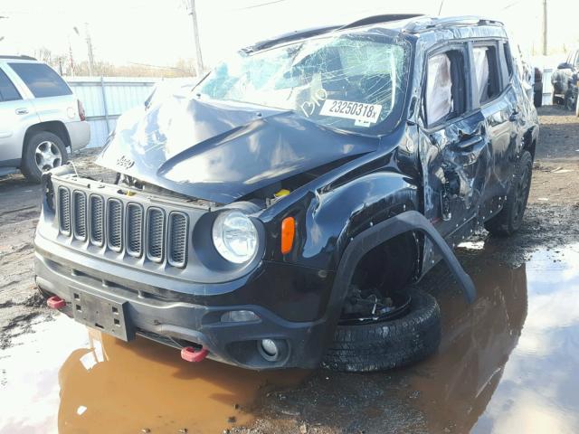 ZACCJBCT9FPB36593 - 2015 JEEP RENEGADE T BLACK photo 2