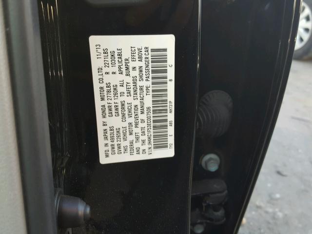 JH4KC1F53EC007506 - 2014 ACURA RLX TECH BLACK photo 10