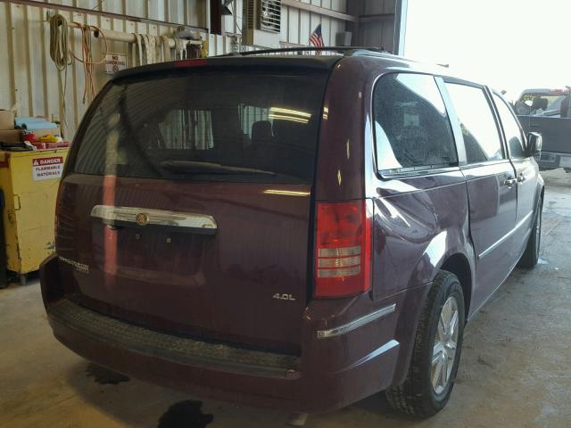 2A8HR64X28R770505 - 2008 CHRYSLER TOWN & COU BURGUNDY photo 4