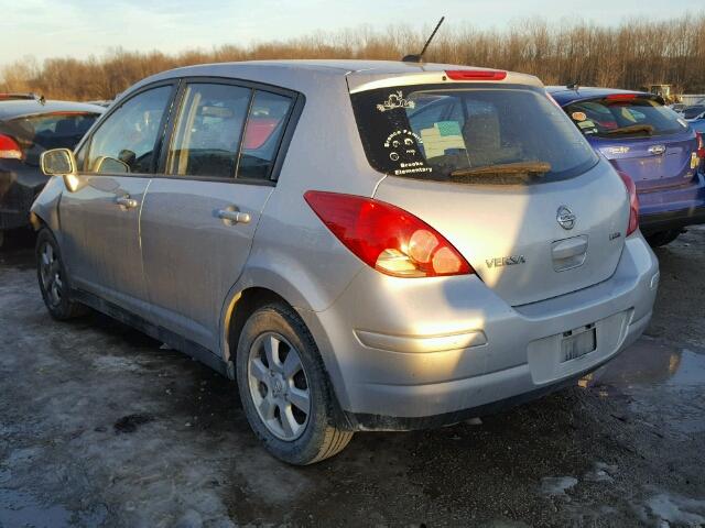 3N1BC1CP3CL362087 - 2012 NISSAN VERSA S SILVER photo 3