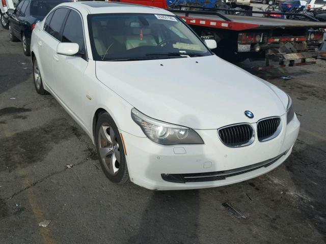 WBANU53568CT19635 - 2008 BMW 528 I WHITE photo 1