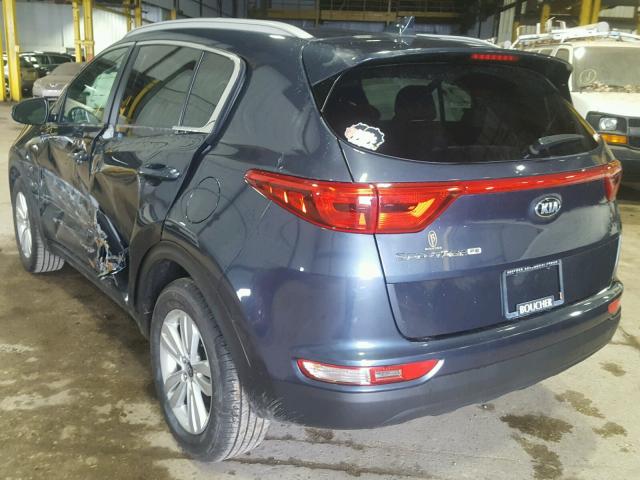 KNDPM3ACXH7094937 - 2017 KIA SPORTAGE L BLUE photo 3