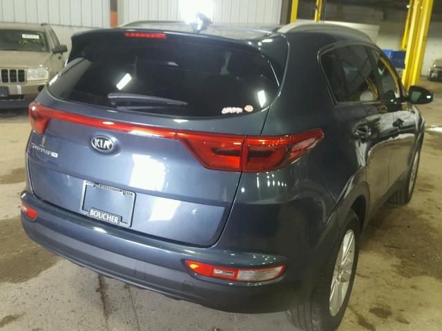 KNDPM3ACXH7094937 - 2017 KIA SPORTAGE L BLUE photo 4