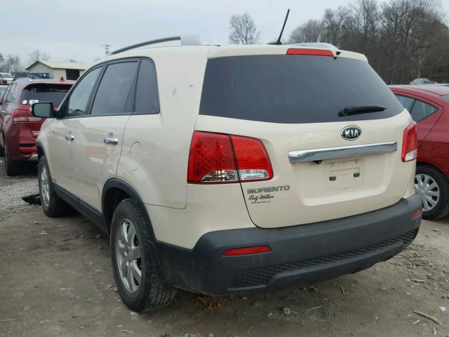 5XYKTDA13BG055280 - 2011 KIA SORENTO BA TAN photo 3