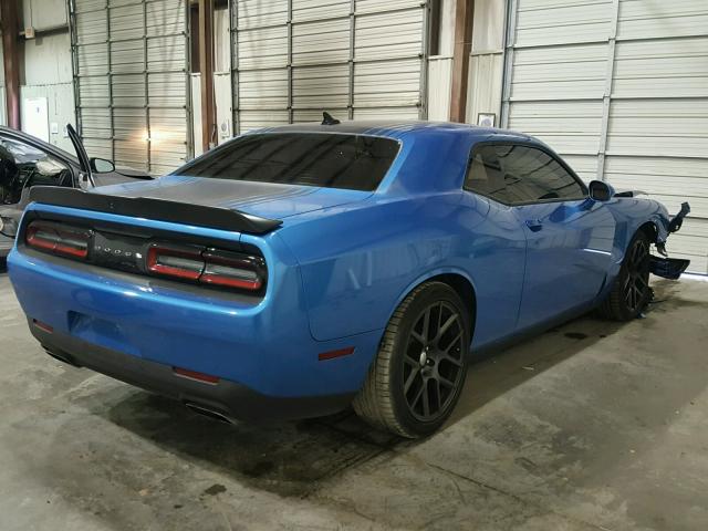 2C3CDZBT1GH250418 - 2016 DODGE CHALLENGER BLUE photo 4