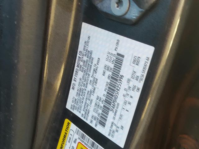 3FA6P0HD5FR255996 - 2015 FORD FUSION SE GRAY photo 10