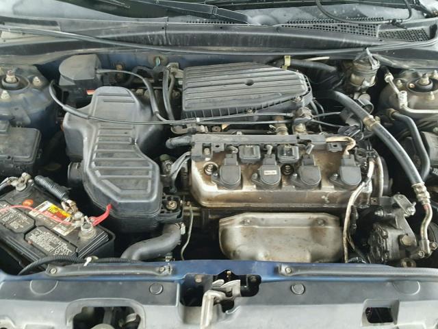 2HGES26732H576844 - 2002 HONDA CIVIC EX BLUE photo 7