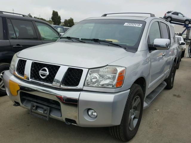 5N1AA08B14N745044 - 2004 NISSAN ARMADA SE SILVER photo 2