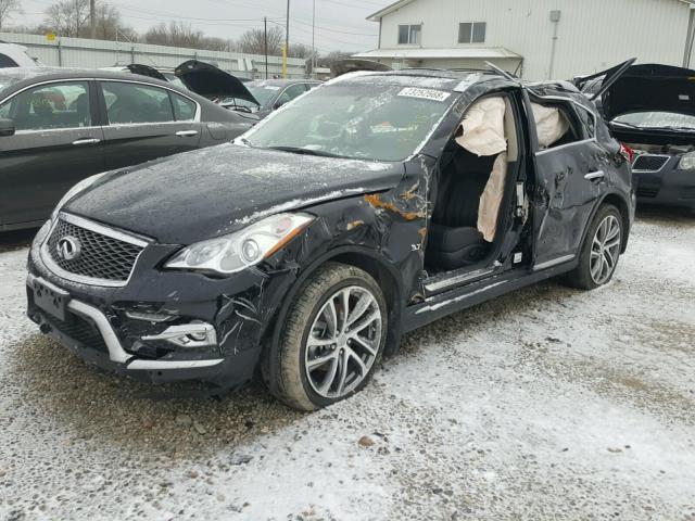 JN1BJ0RR5GM265333 - 2016 INFINITI QX50 BLACK photo 2