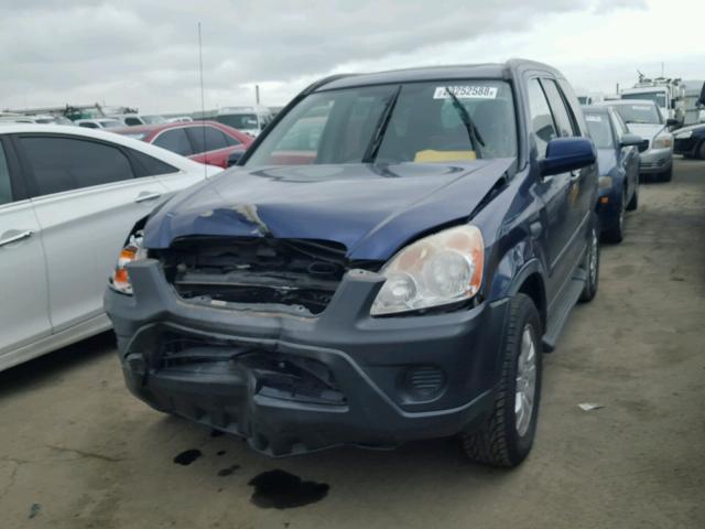 JHLRD78835C016605 - 2005 HONDA CR-V EX BLUE photo 2