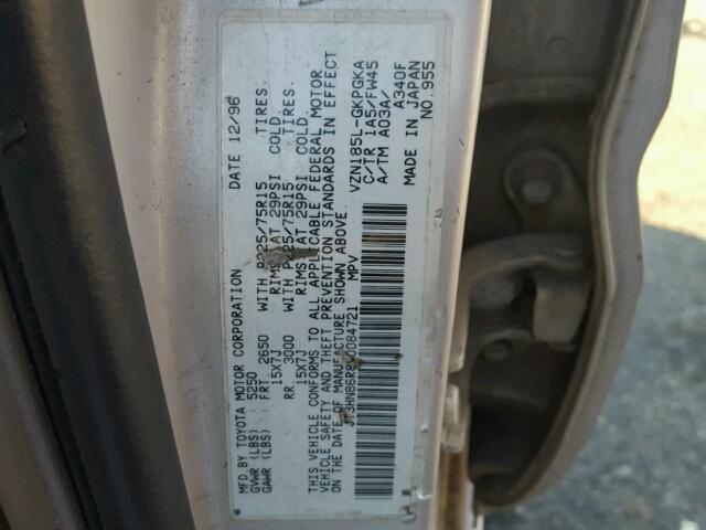 JT3HN86R8V0084721 - 1997 TOYOTA 4RUNNER SR SILVER photo 10