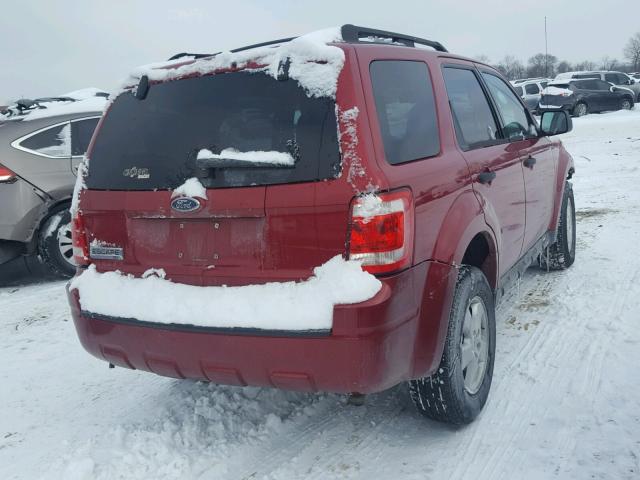 1FMCU03719KB26410 - 2009 FORD ESCAPE XLT RED photo 4