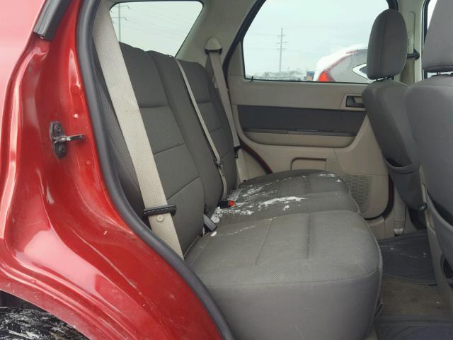 1FMCU03719KB26410 - 2009 FORD ESCAPE XLT RED photo 6