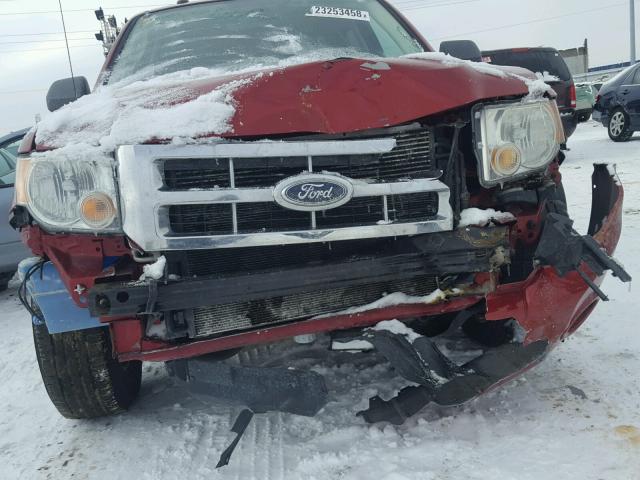 1FMCU03719KB26410 - 2009 FORD ESCAPE XLT RED photo 9