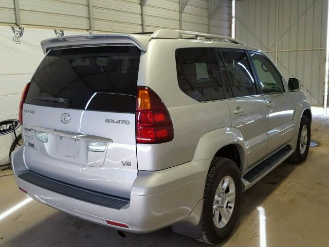 JTJBT20X830018238 - 2003 LEXUS GX 470 SILVER photo 4