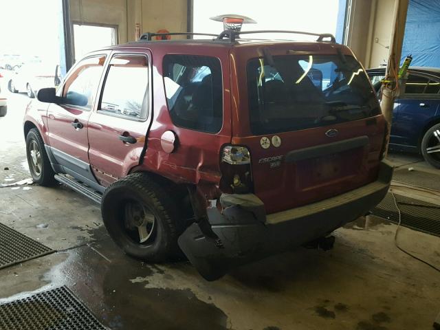 1FMYU02193KB23460 - 2003 FORD ESCAPE XLS MAROON photo 3